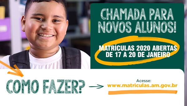 ESPECIAL PUBLICITÁRIO- Matrículas 2020 abertas para novos alunos da rede municipal de ensino