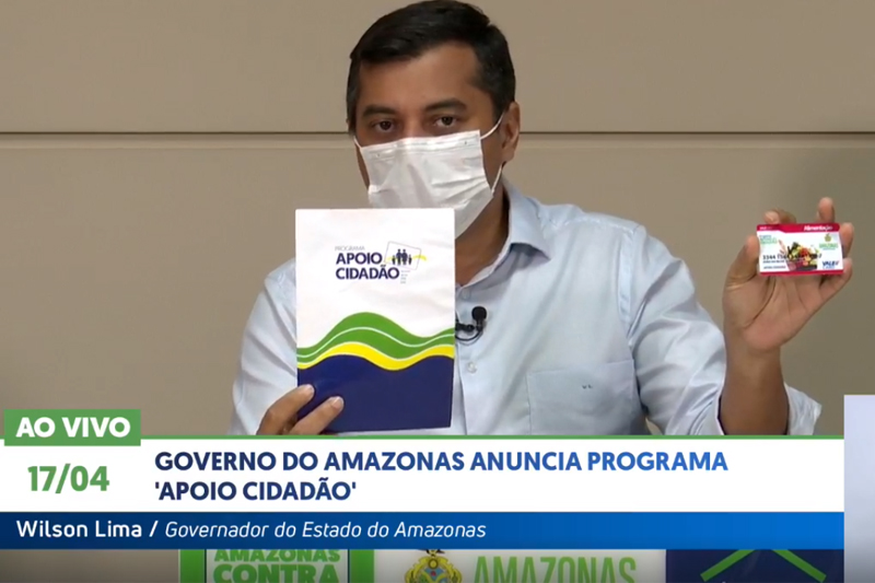 Governador Wilson Lima anuncia Auxílio emergêncial para famílias vulneráveis da capital e interior