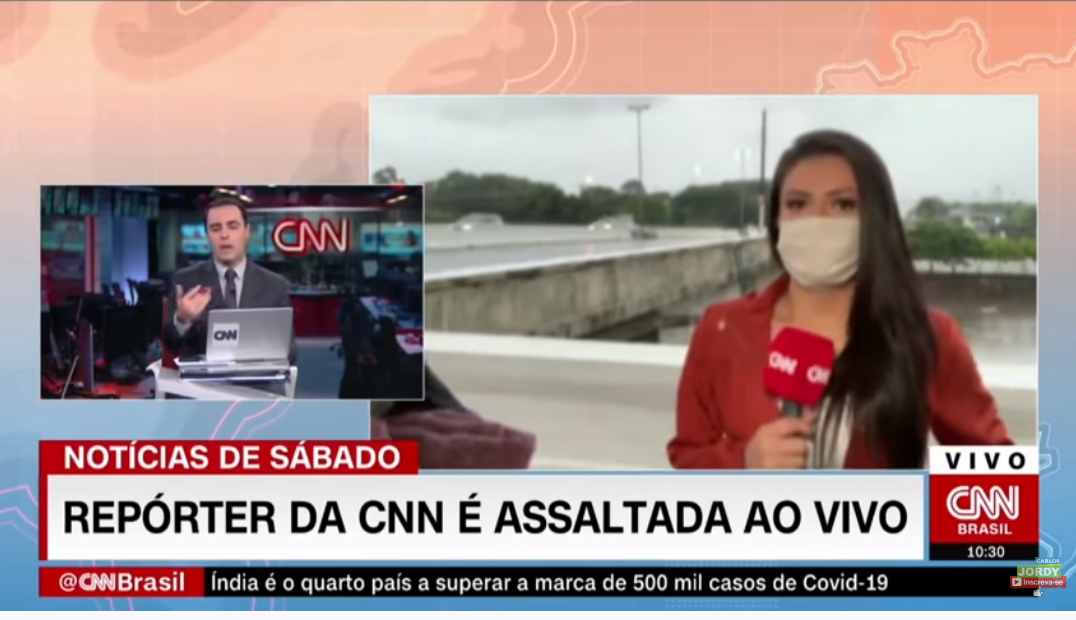 Jornalista da CNN Brasil sofre assalto ao vivo durante transmissão; veja o vídeo
