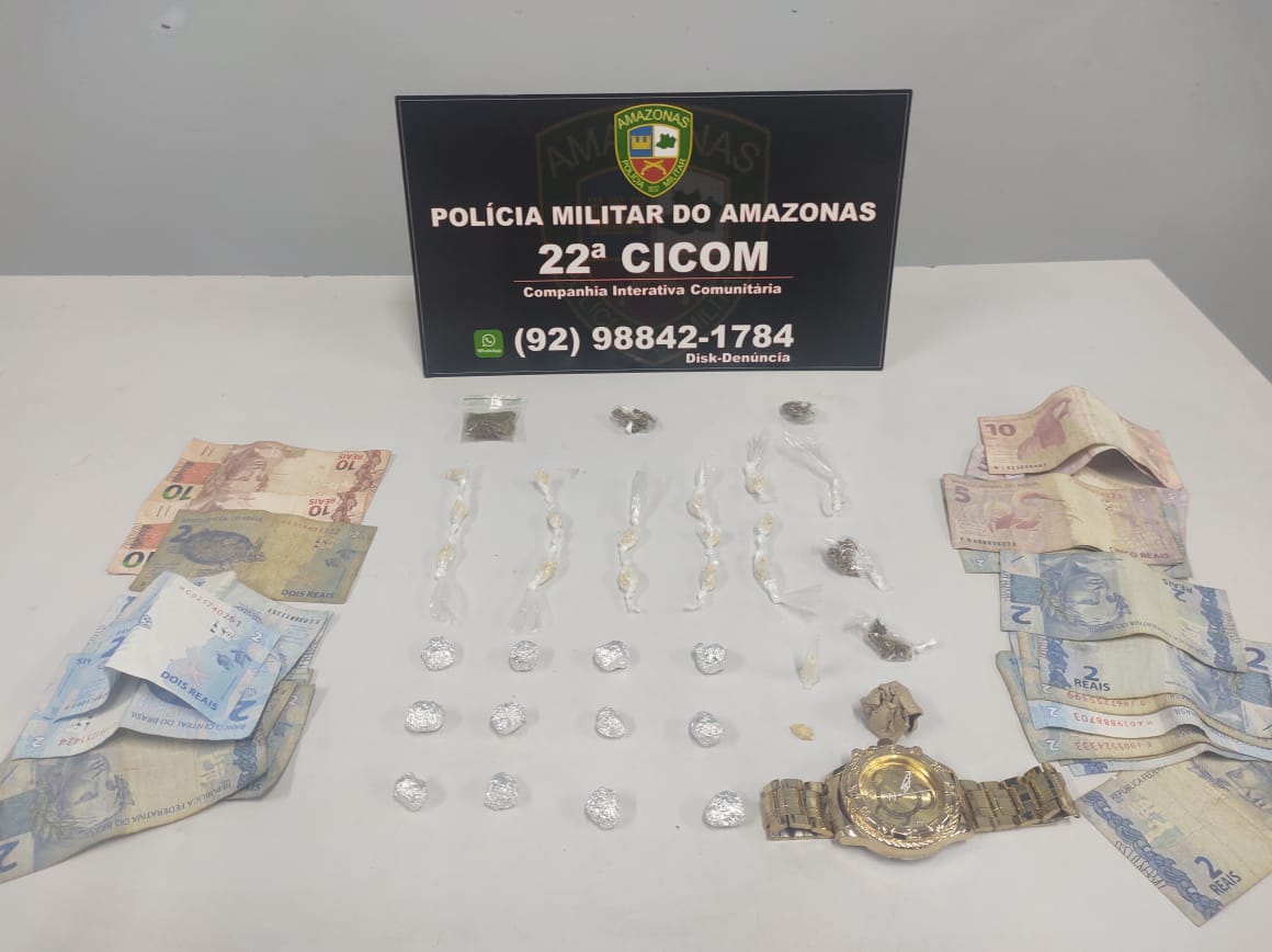 ‘Formiguinha’ é preso na madrugada com drogas e dinheiro na Chapada, em Manaus