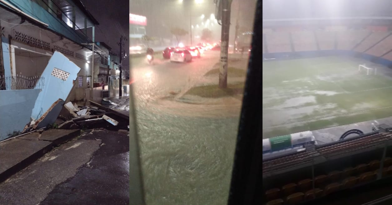 Forte chuva deixa vários bairros de Manaus completamente alagados; veja imagens
