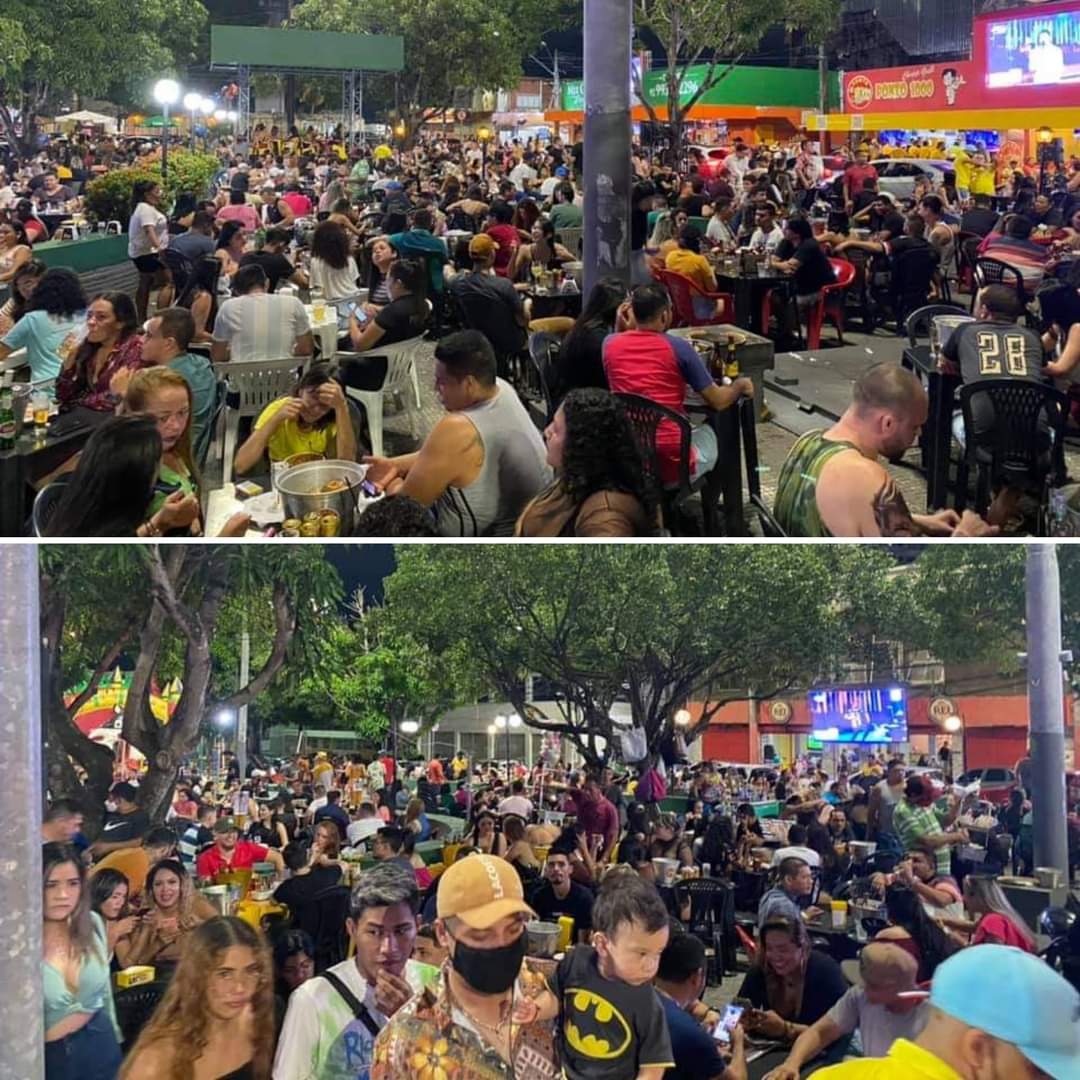 Covid que lute! Praça do Eldorado fica lotada em noite de forró e bebedeira