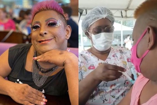 Rainha Patixa Teló se emociona ao receber a vacina contra a Covid-19 em Manaus; veja vídeo