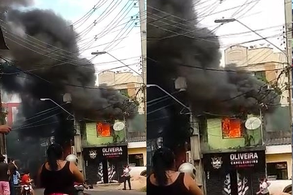Curto circuito provoca incêndio em casa e quase mata moradores, em Manaus; veja vídeo