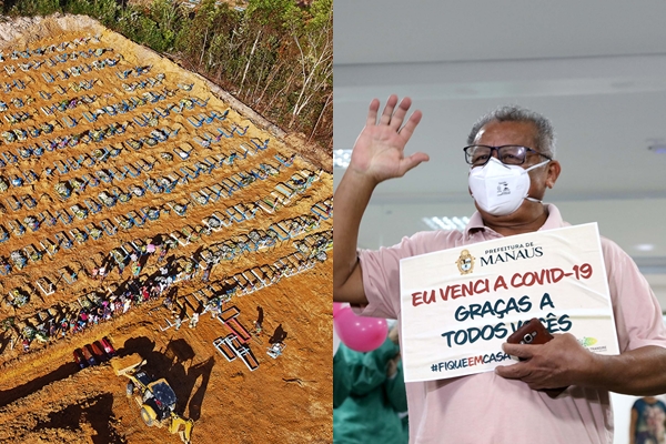 Dia histórico: após um ano e três meses de perdas, Manaus não registra nenhuma morte por Covid-19 nas últimas 24h