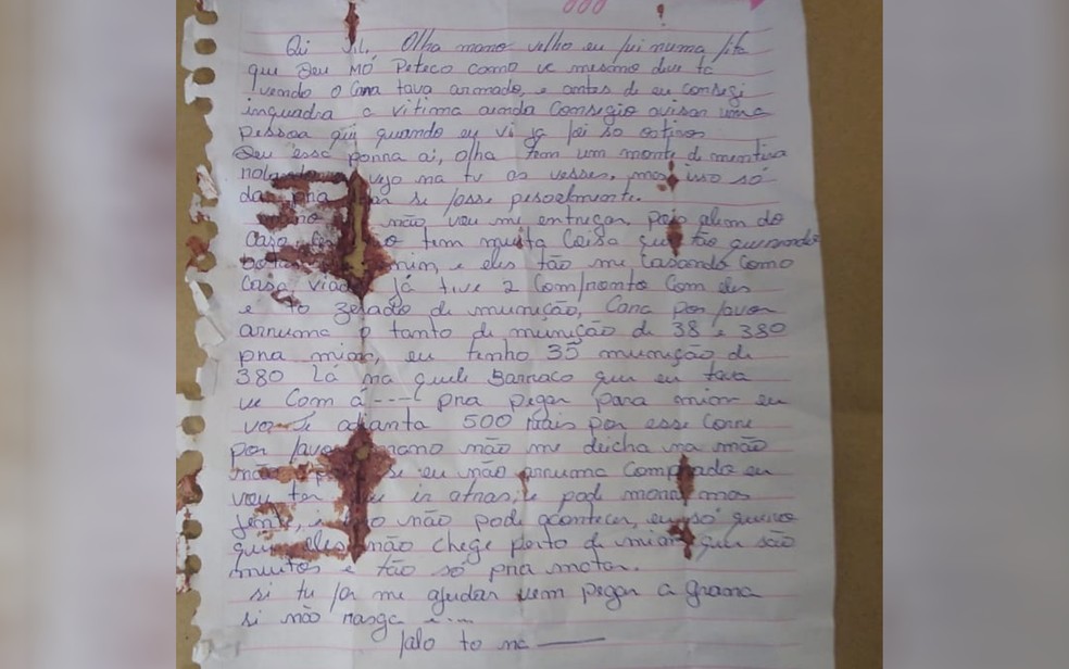 Leia a carta ensanguentada escrita por Lázaro Barbosa antes de morrer