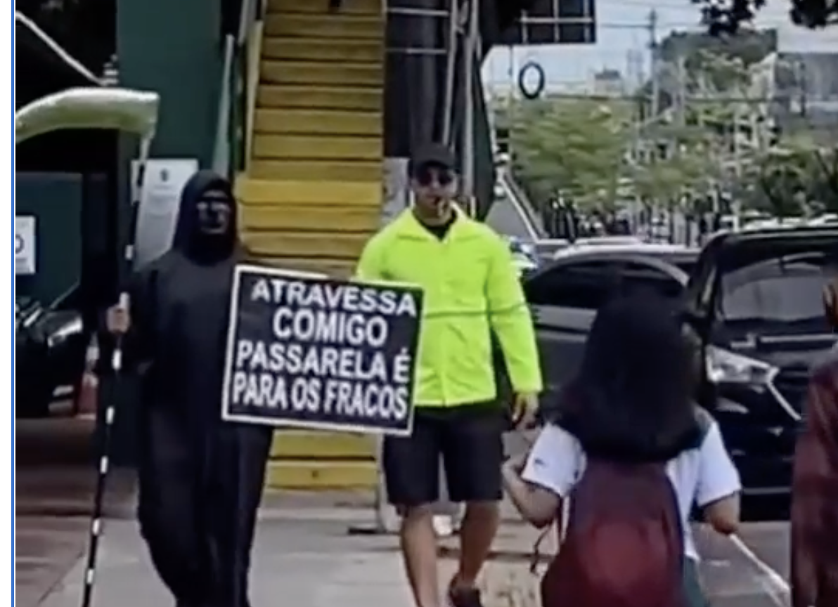“Atravessa comigo, passarela é para os fracos”, diz morte na Djalma Batista; veja a reação das pessoas