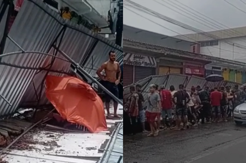 Urgente: Criança morre em Manaus após queda de cobertura em via pública; veja vídeo