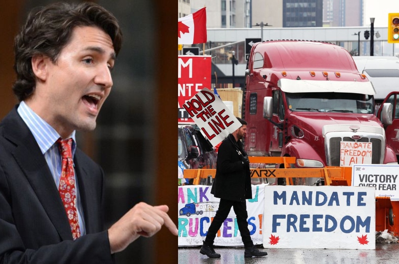 Trudeau quer invocar lei nunca usada no Canadá para acabar com protestos de caminhoneiros
