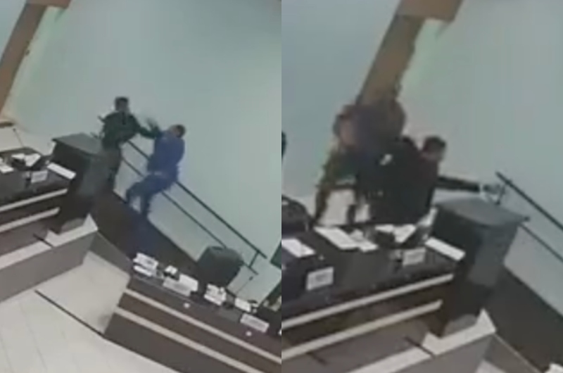 Após levar ‘socão’, vereador perde a cabeça e aponta arma para adversário dentro da Câmara; veja vídeo