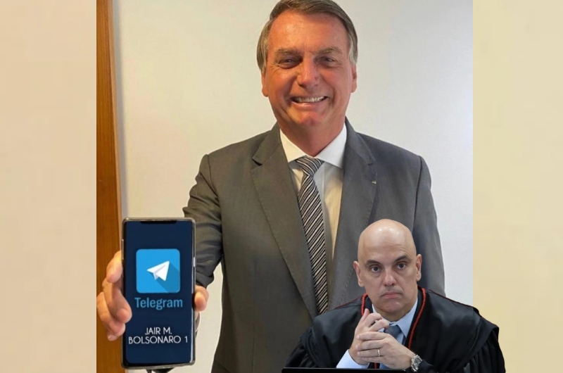 Moraes desiste de bloquear Telegram no Brasil e presidente Bolsonaro ganha mais de 100 mil novos seguidores