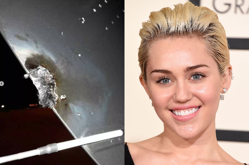 Avião em que Miley Cyrus viajava a caminho do Lollapalooza é atingido por raio; veja vídeo