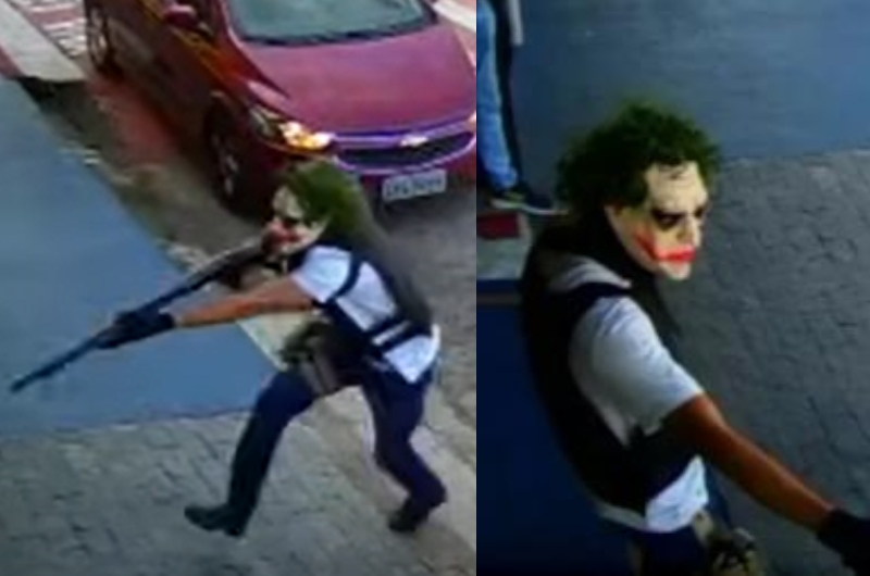 Da ficção para a realidade: quadrilha do "Coringa" assalta mercadinho com espingardas; veja vídeo