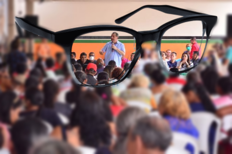 Abuso de Poder: Omar faz palanque eleitoral com recursos de exames de vista em Rio Preto da Eva