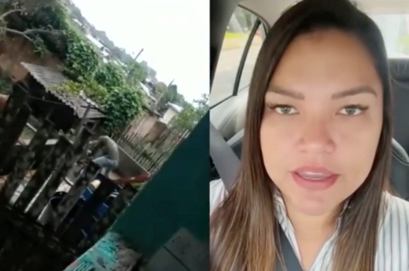 Homem é flagrando espancando cachorro em Tefé e revolta da população chega até Deputada; veja vídeo