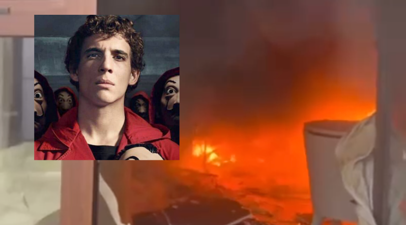 Urgente: apartamento de ator de ‘La Casa de Papel’ é destruído por incêndio; veja vídeo